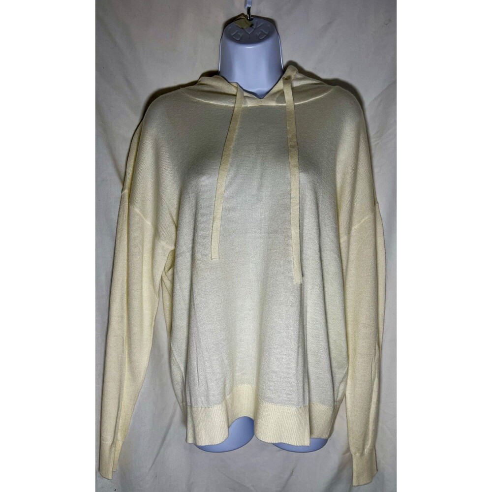 Member's Mark Luxury Premier Cashmere Blend Knit Hooded Pullover Ivory M